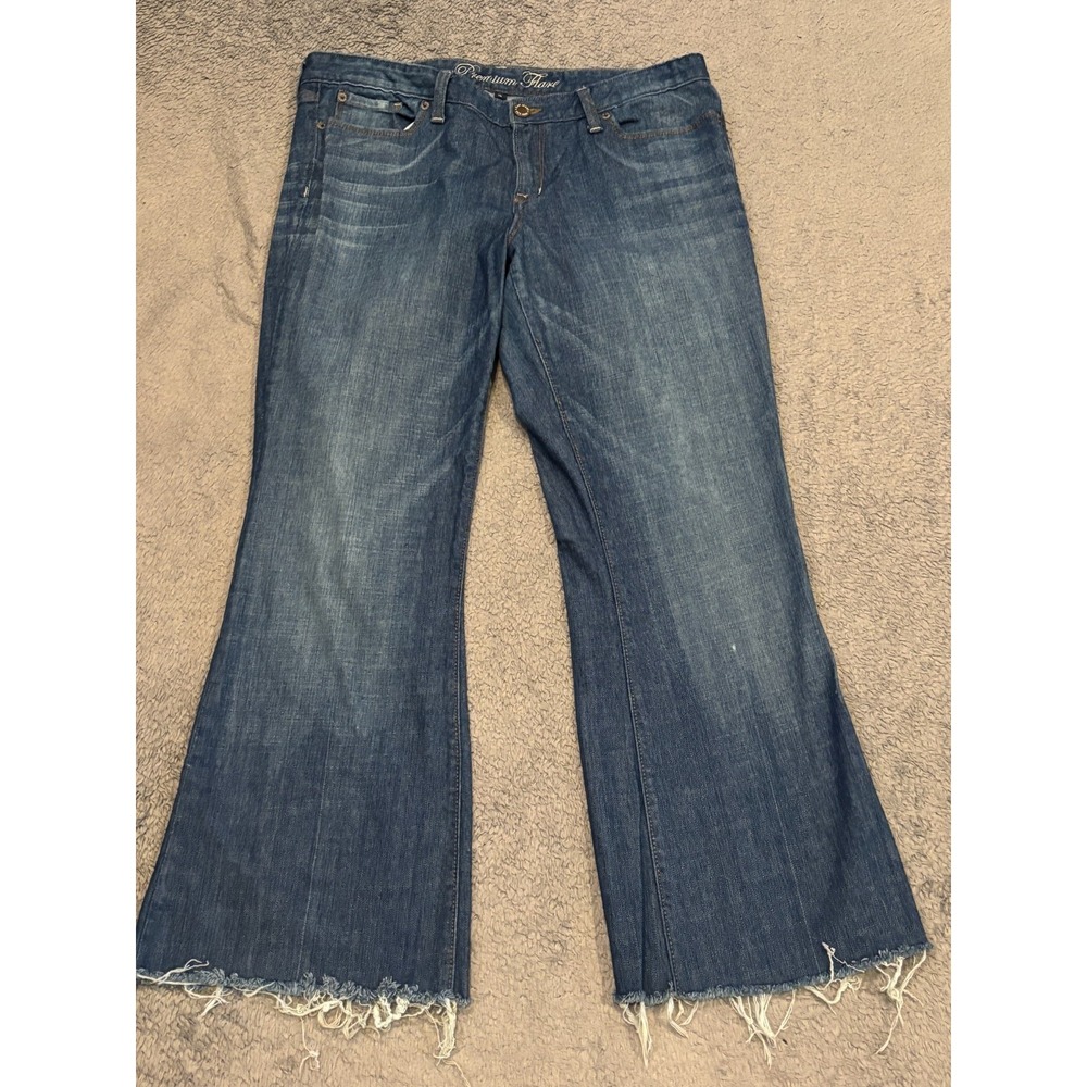VTG Gap Jeans Womens 14L Premium Flare Stretch Medium Wash 5 Pocket Zip Fly